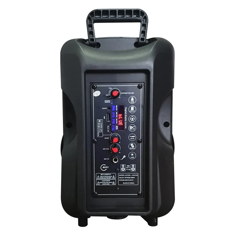 اسپیکر چمدانی بلوتوثی رم و فلش خور ALP-803 + میکروفن و ریموت کنترل
