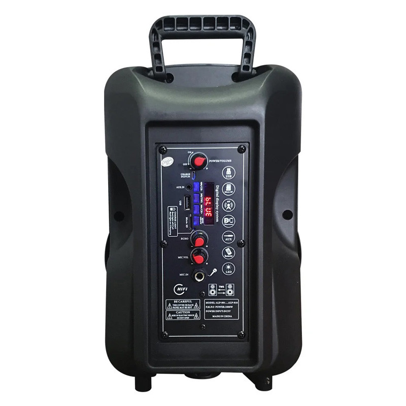 اسپیکر چمدانی بلوتوثی رم و فلش خور ALP-803 + میکروفن و ریموت کنترل
