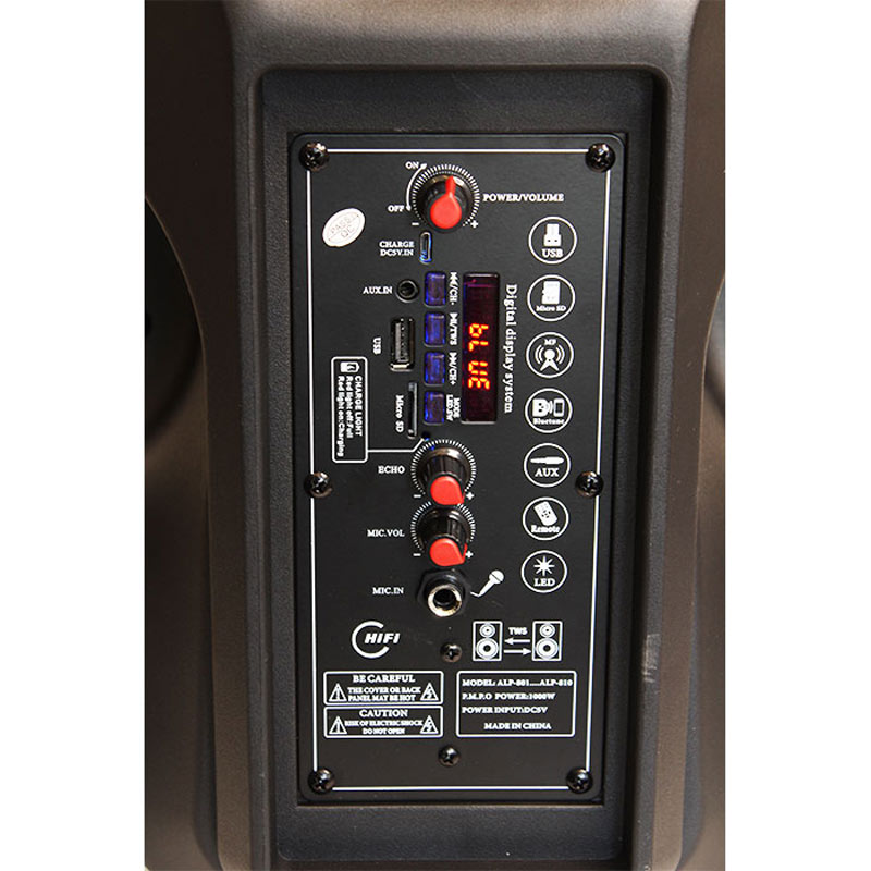 اسپیکر چمدانی بلوتوثی رم و فلش خور ALP-806 + میکروفون و ریموت کنترل