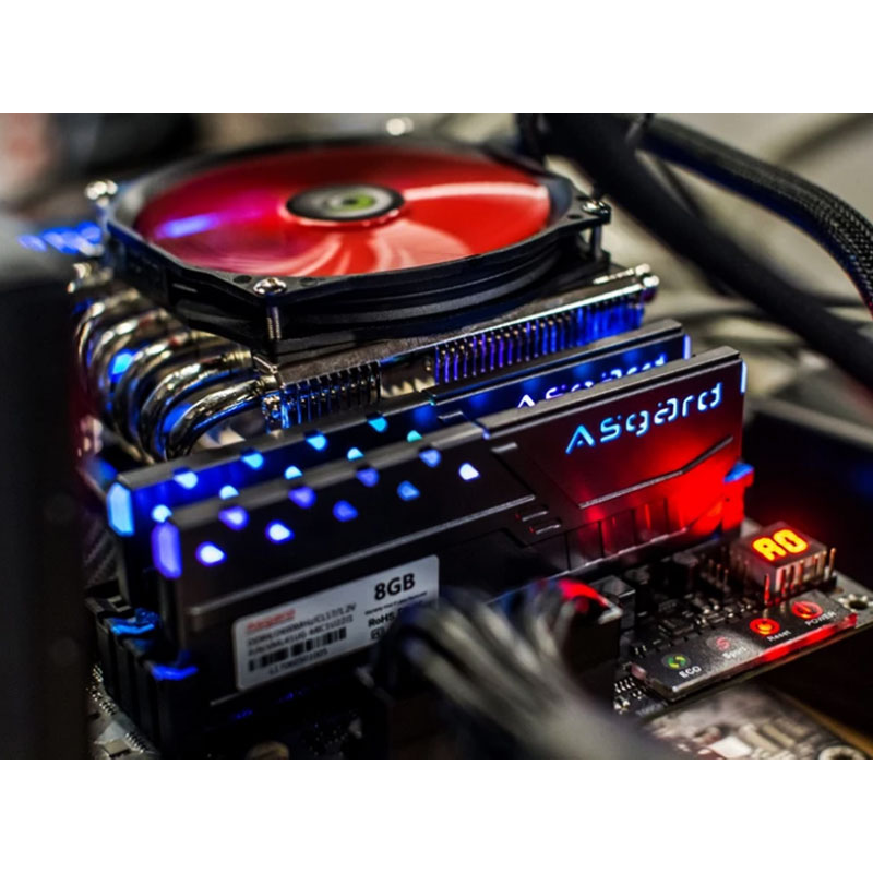 رم کامپیوتر ASGARD SHADOW HUNTER J1 RGB DDR4 16GB 3200MHz CL16 Dual