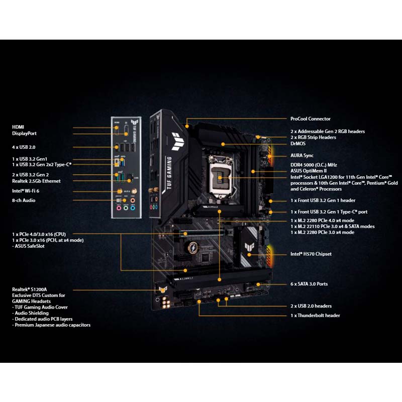 مادربرد ایسوس TUF H570 PRO GAMING WIFI DDR4