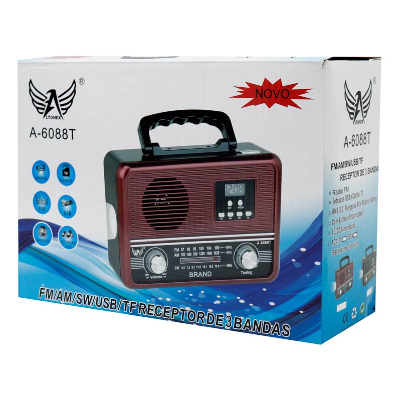 رادیو اسپیکر بلوتوثی رم و فلش خور Altomex A-6088T