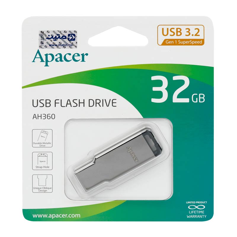 فلش 32 گیگ اپیسر Apacer AH360 USB3.2