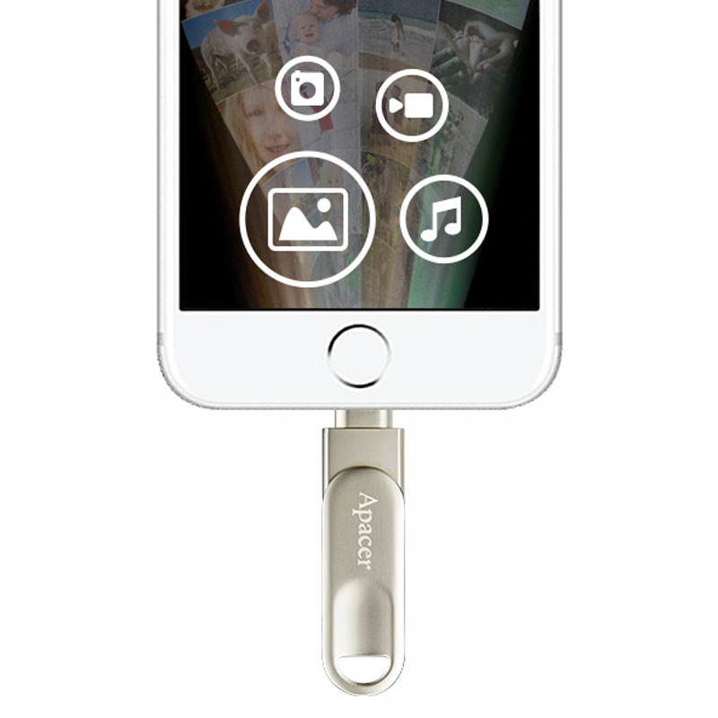 فلش 64 گیگ اپیسر Apacer AH790 OTG Lightning USB3.1