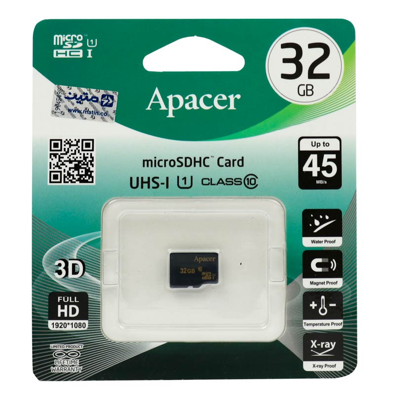 رم میکرو 32 گیگ اپیسر Apacer U1 C10 45MB/s