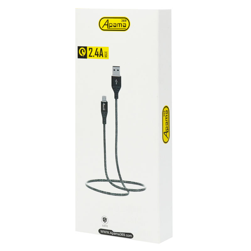 کابل میکرو یو اس بی فست شارژ Apama A-4 2.4A 1m