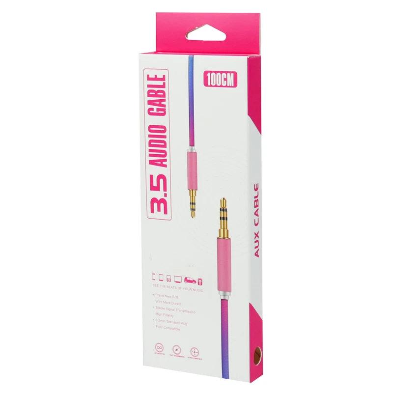 کابل Audio Cable AUX رنگی طول 1 متر