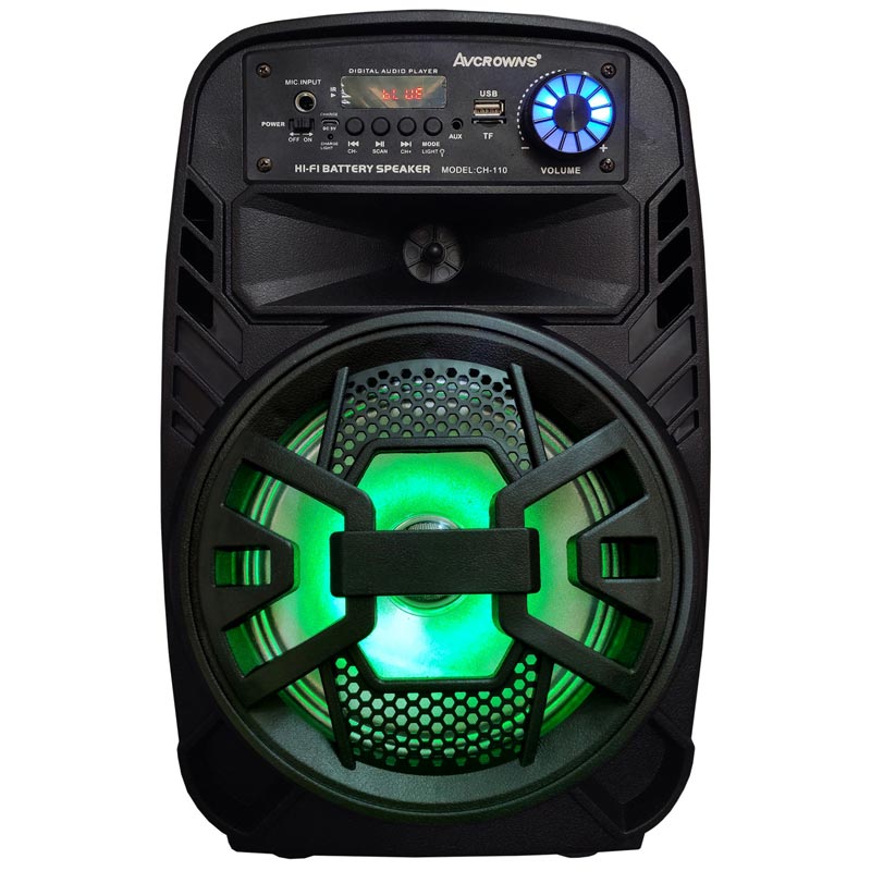 اسپیکر چمدانی بلوتوثی رم و فلش خور Avcrowns CH-110 + میکروفون و ریموت کنترل