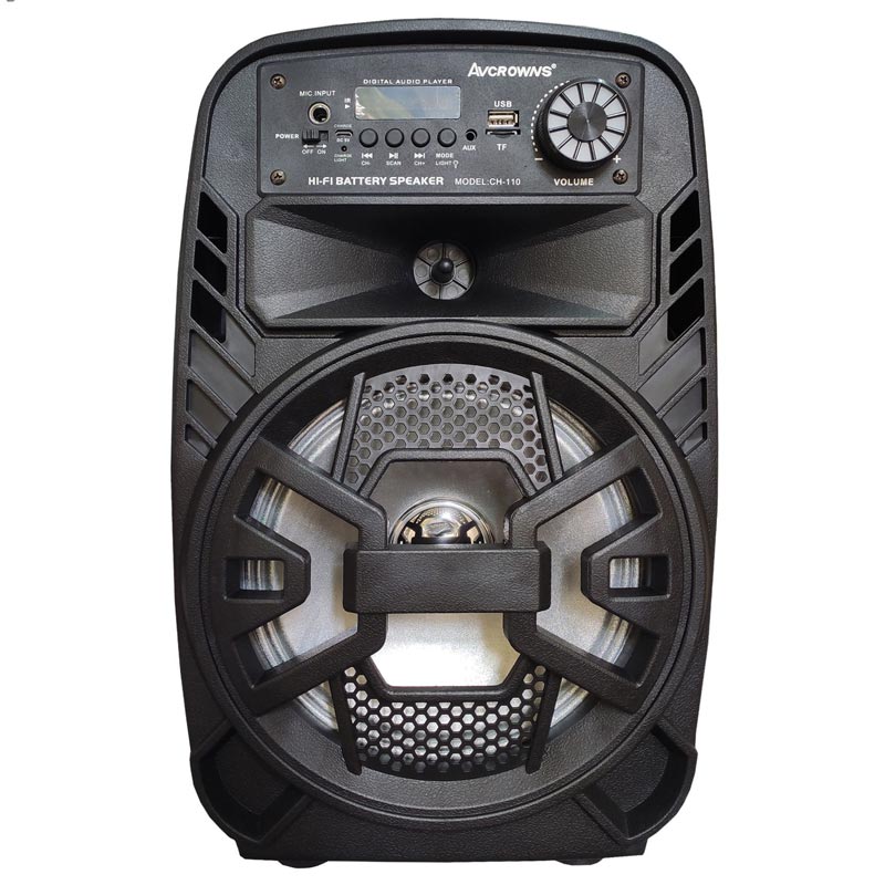 اسپیکر چمدانی بلوتوثی رم و فلش خور Avcrowns CH-110 + میکروفون و ریموت کنترل