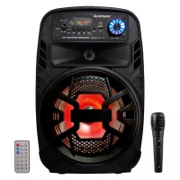 اسپیکر چمدانی بلوتوثی رم و فلش خور Avcrowns CH-110 + میکروفون و ریموت کنترل