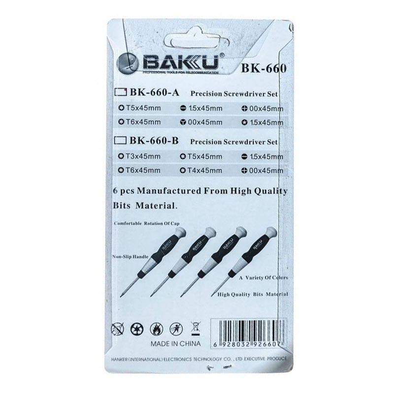 ست پیچ گوشتی 6 عددی BAKU BK-660
