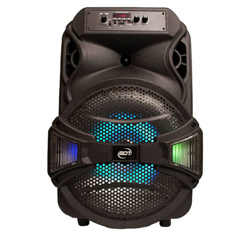 اسپیکر چمدانی بلوتوثی رم و فلش خور BDT BD-1208 + میکروفن و ریموت کنترل