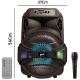 اسپیکر چمدانی بلوتوثی رم و فلش خور BDT BD-1208 + میکروفن و ریموت کنترل