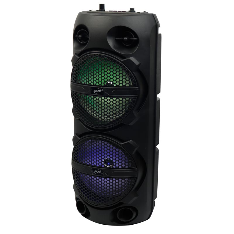 اسپیکر چمدانی بلوتوثی رم و فلش خور BDT BD-6678 + میکروفون و ریموت کنترل