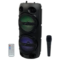 اسپیکر چمدانی بلوتوثی رم و فلش خور BDT BD-6678 + میکروفون و ریموت کنترل