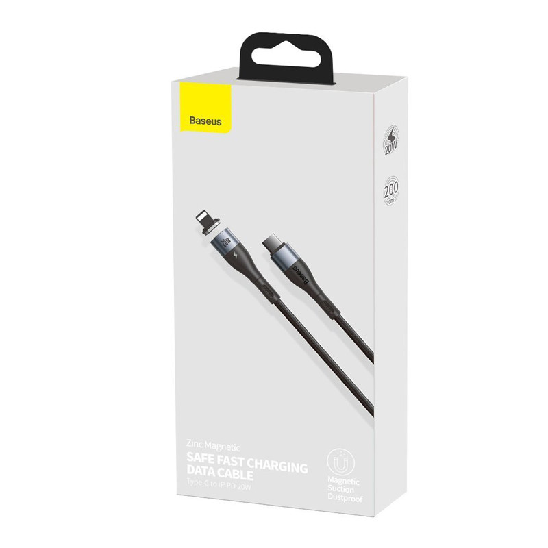 کابل تبدیل مگنتی فست شارژ Baseus CATLXC-A Type-C to Lightning 1.5A 2m