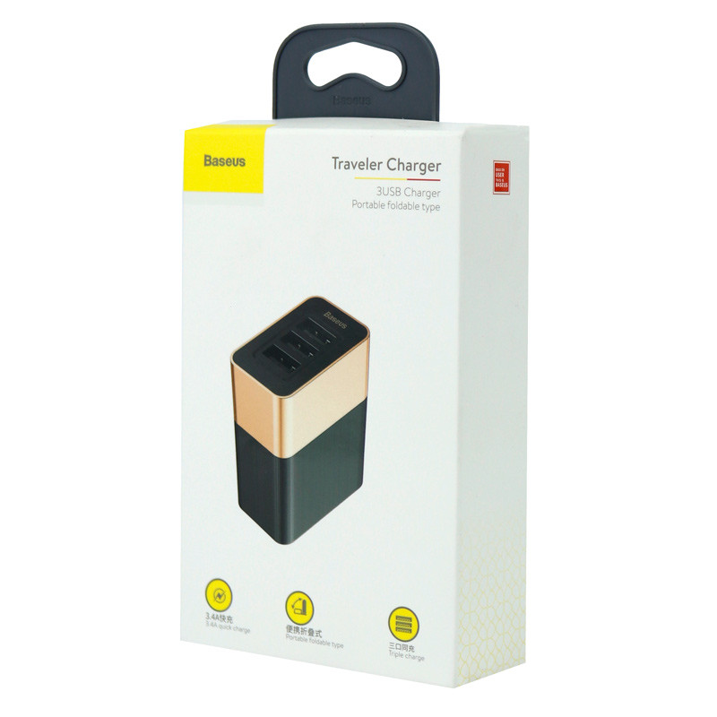 کلگی فست شارژ 3 پورت Baseus CCALL-JEV1 3.4A QC3