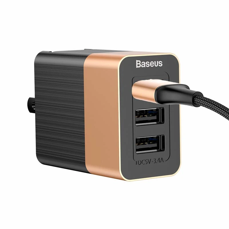 کلگی فست شارژ 3 پورت Baseus CCALL-JEV1 3.4A QC3