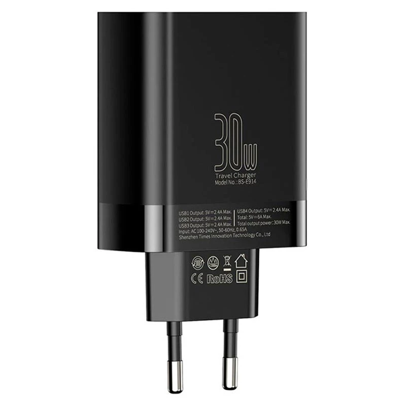 کلگی فست شارژ 4 پورت Baseus CCJMHB-B 6A 30W