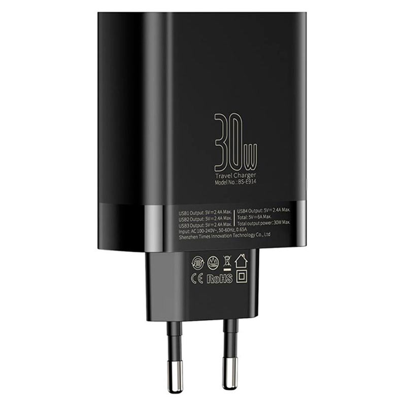 کلگی فست شارژ 4 پورت Baseus CCJMHB-B 6A 30W
