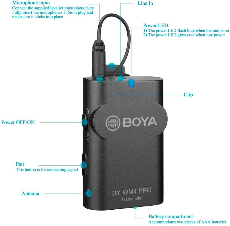 میکروفون یقه ای بی سیم Boya BY-WM4 Pro K3