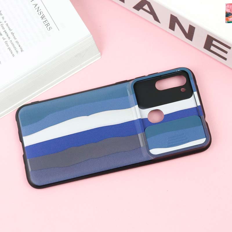 قاب طرحدار محافظ لنز دار کشویی Blue سامسونگ A11
