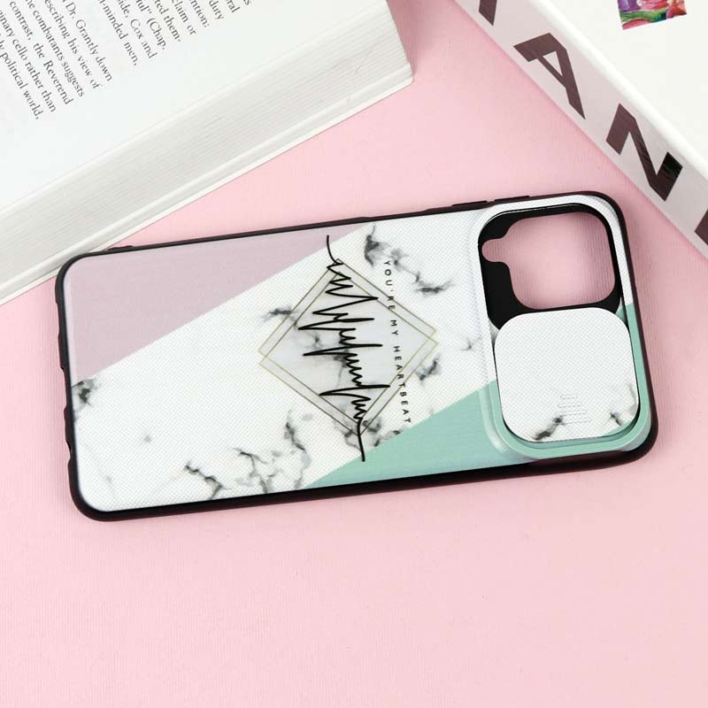 قاب طرحدار محافظ لنز دار کشویی Pink سامسونگ A12