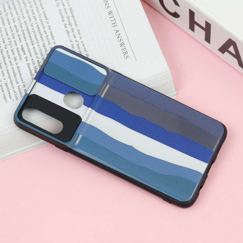 قاب طرحدار محافظ لنز دار کشویی Blue سامسونگ A20s