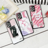 قاب طرحدار محافظ لنز دار کشویی Pink سامسونگ A32 4G