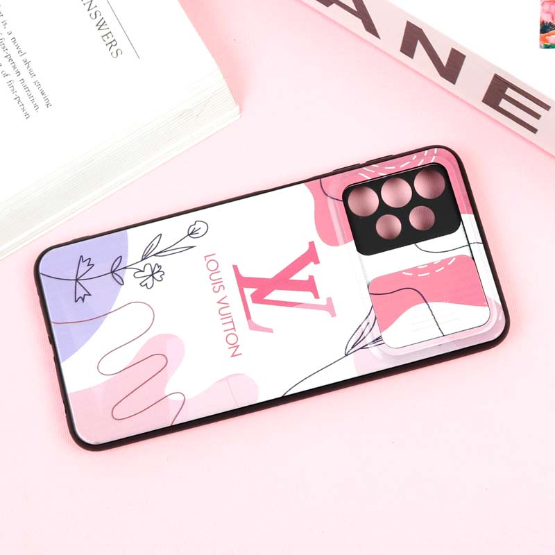 قاب طرحدار محافظ لنز دار کشویی Pink سامسونگ A32 5G