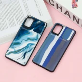 قاب طرحدار محافظ لنز دار کشویی Blue سامسونگ A51