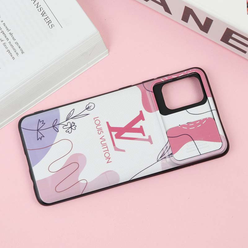 قاب طرحدار محافظ لنز دار کشویی Pink سامسونگ A51