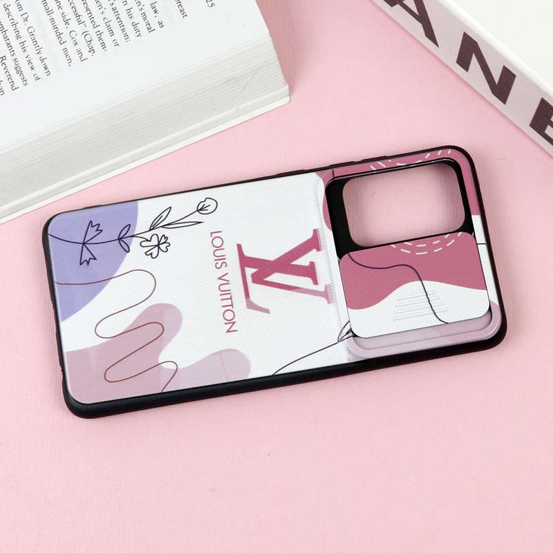 قاب طرحدار محافظ لنز دار کشویی Pink سامسونگ Samsung Galaxy A52 / A52s