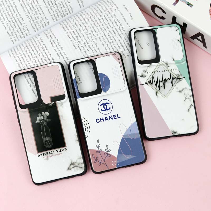 قاب طرحدار محافظ لنز دار کشویی Pink سامسونگ Samsung Galaxy A52 / A52s