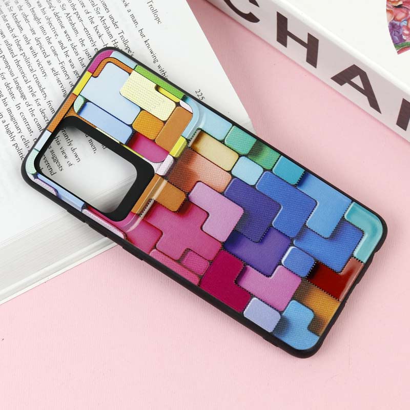 قاب طرحدار محافظ لنز دار کشویی آبرنگی سامسونگ Samsung Galaxy A52 / A52s