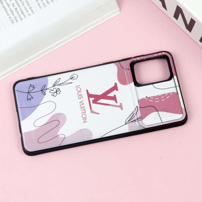 قاب طرحدار محافظ لنز دار کشویی Pink سامسونگ A71