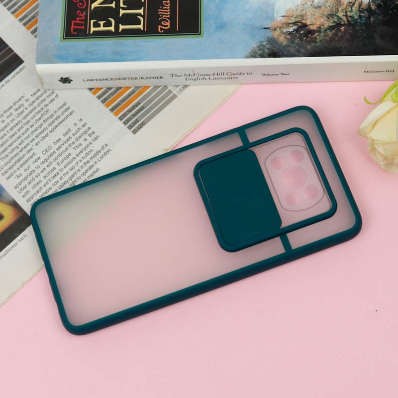 قاب PC مات محافظ لنز دار کشویی Xiaomi Poco x3/x3 NFC/x3 pro