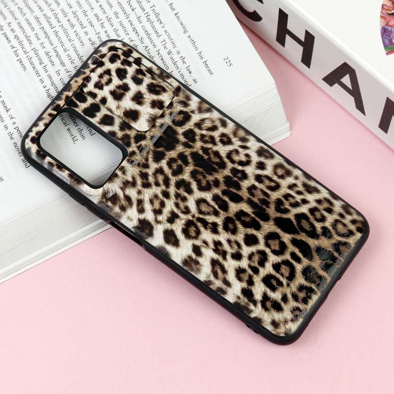 قاب طرحدار محافظ لنز دار کشویی پلنگی شیائومی Redmi 9T / Poco M3