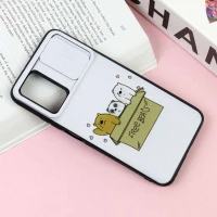 قاب طرحدار محافظ لنز دار کشویی کله فندقی شیائومی Redmi 9T / Poco M3