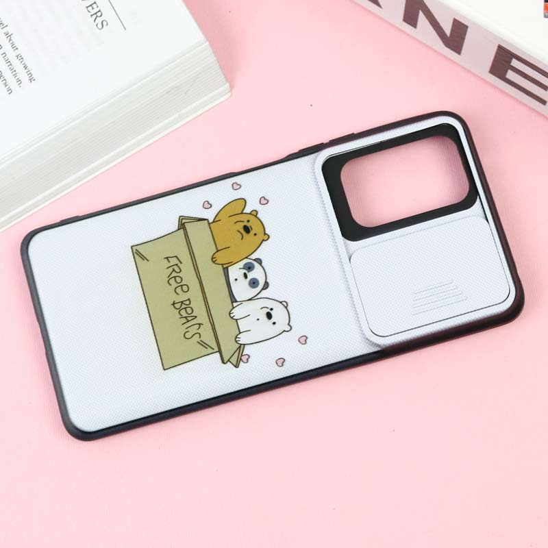 قاب طرحدار محافظ لنز دار کشویی کله فندقی شیائومی Redmi Note 10 Pro