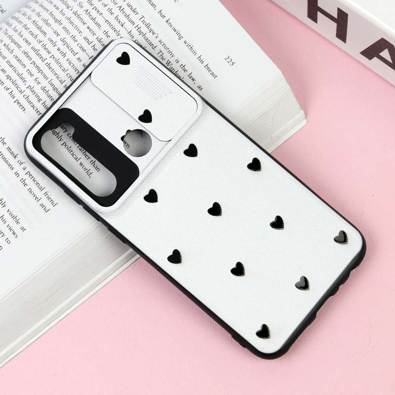قاب طرحدار محافظ لنز دار کشویی قلبی شیائومی Redmi Note 8