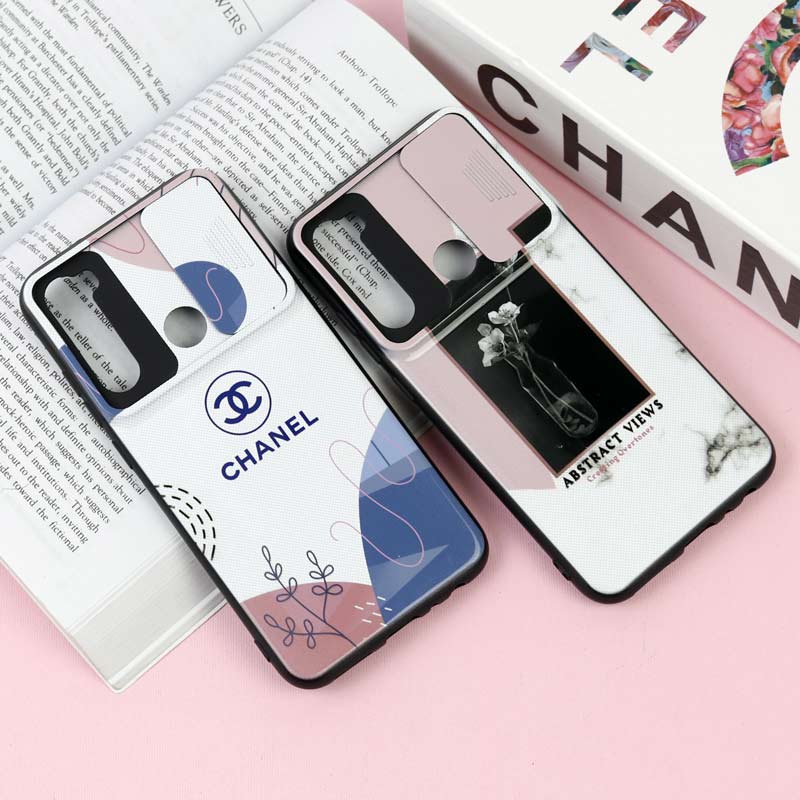 قاب طرحدار محافظ لنز دار کشویی Pink شیائومی Redmi Note 8
