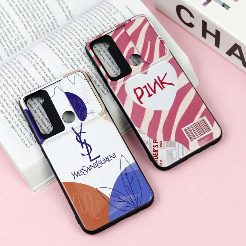 قاب طرحدار محافظ لنز دار کشویی Pink شیائومی Redmi Note 8