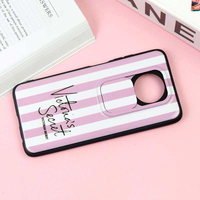 قاب طرحدار محافظ لنز دار کشویی ویکتوریا شیائومی Redmi Note 9T