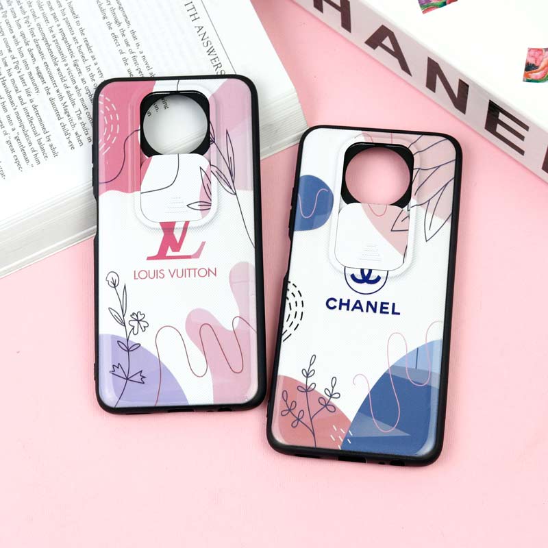 قاب طرحدار محافظ لنز دار کشویی Pink شیائومی Redmi Note 9T