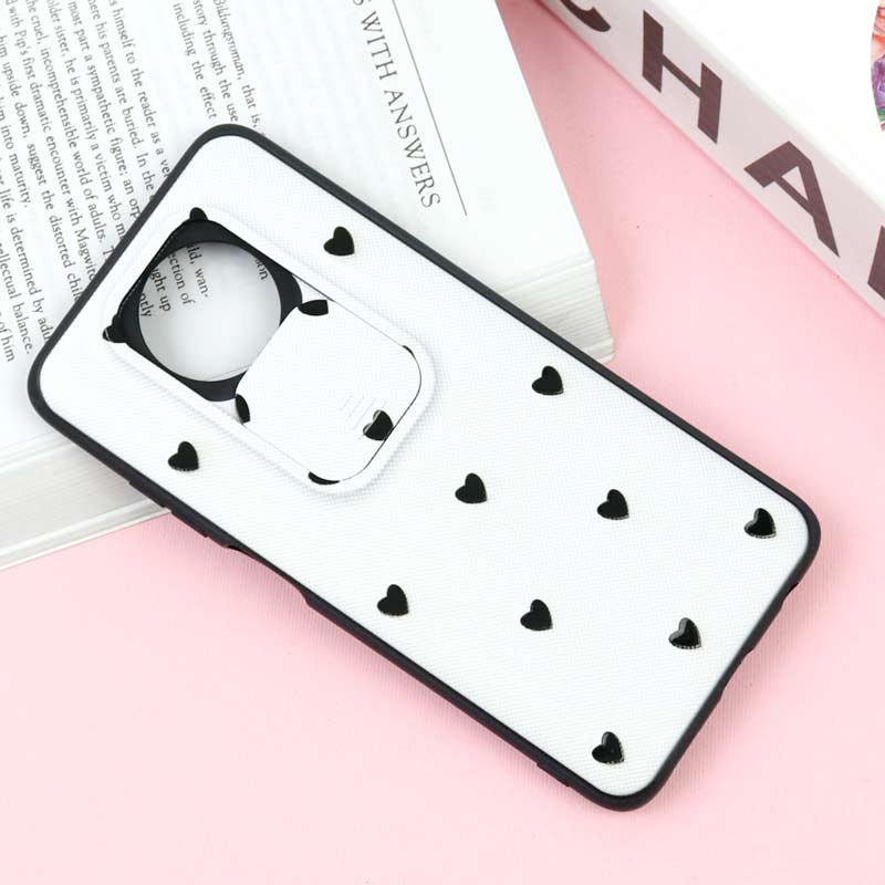 قاب طرحدار محافظ لنز دار کشویی قلبی شیائومی Redmi Note 9T