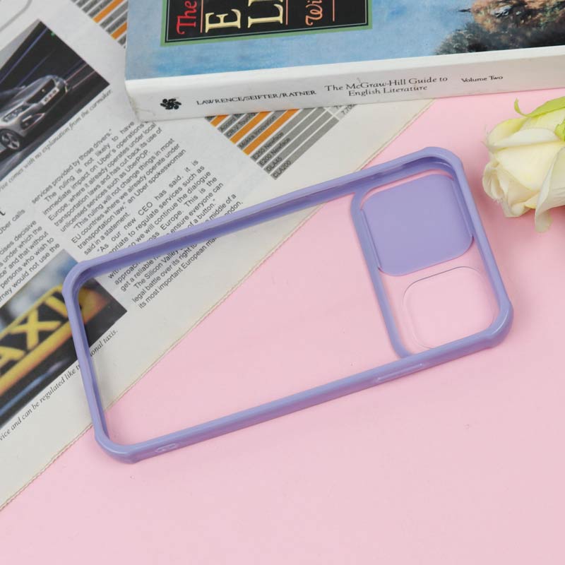 قاب PC شفاف ضربه گیر محافظ لنزدار کشویی iPhone 11
