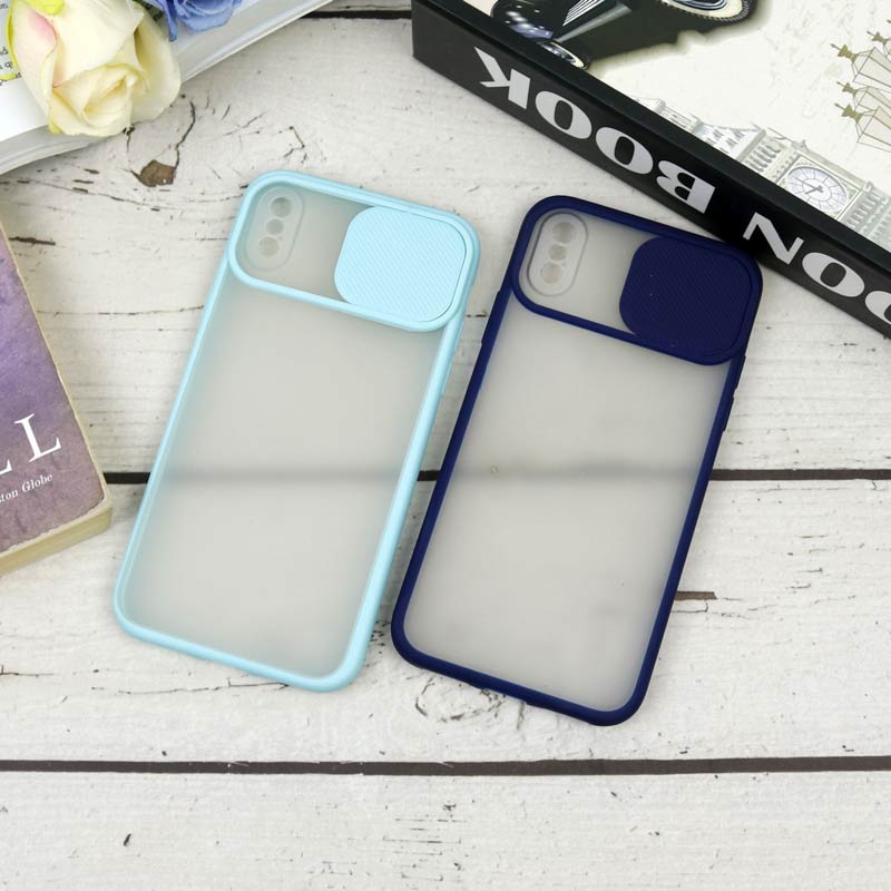 قاب PC مات محافظ لنز دار کشویی iPhone X/XS