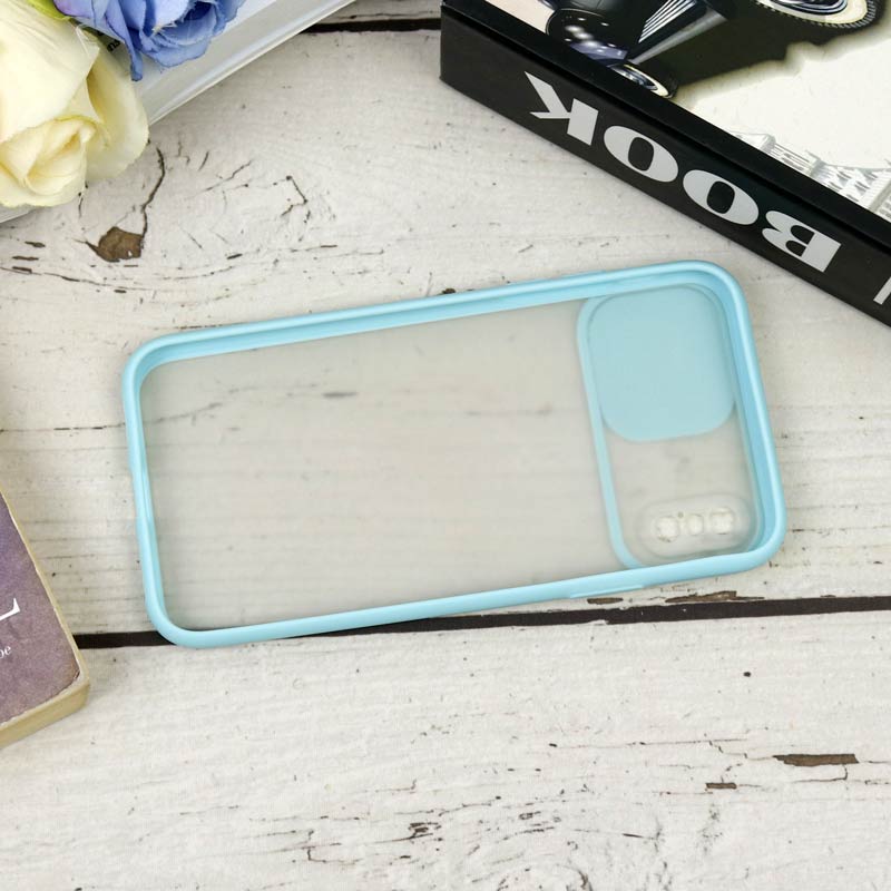قاب PC مات محافظ لنز دار کشویی iPhone X/XS
