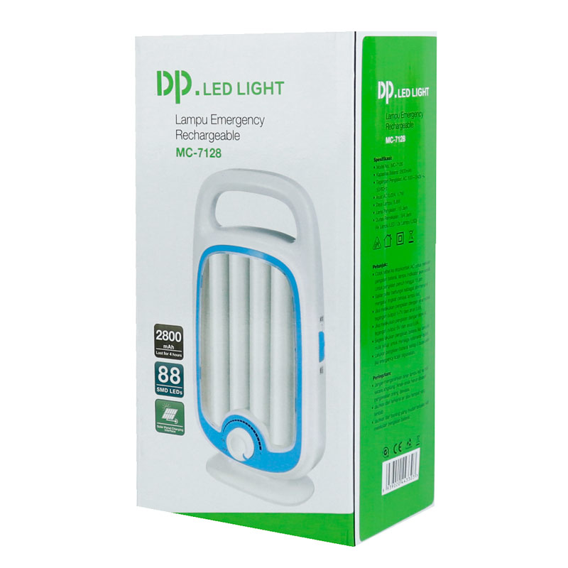 چراغ اضطراری شارژی DP.LED LIGHT MC-7128 دیمر دار
